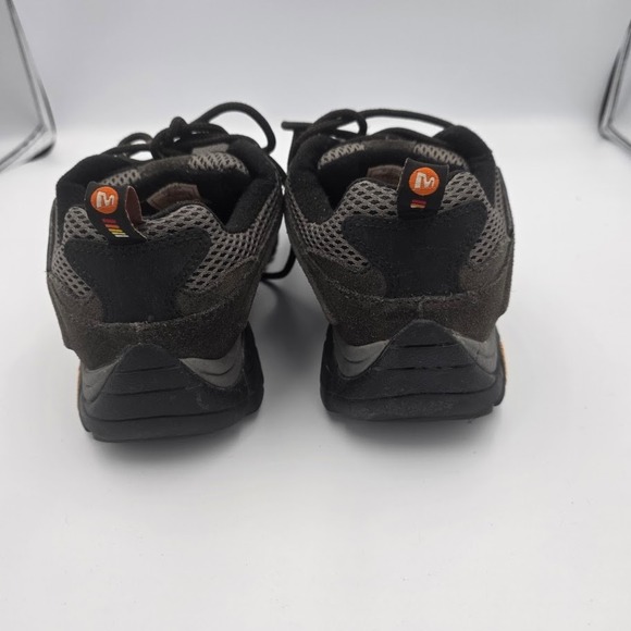Merrell Moab 3 Low Hiking Shoes Men's Dark Brown Orange Vibram Sole Size 7 - Picture 3 of 5
